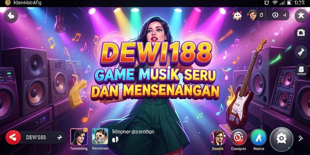 Screenshot gameplay DEWI188 menampilkan aksi seru dalam permainan musik.
