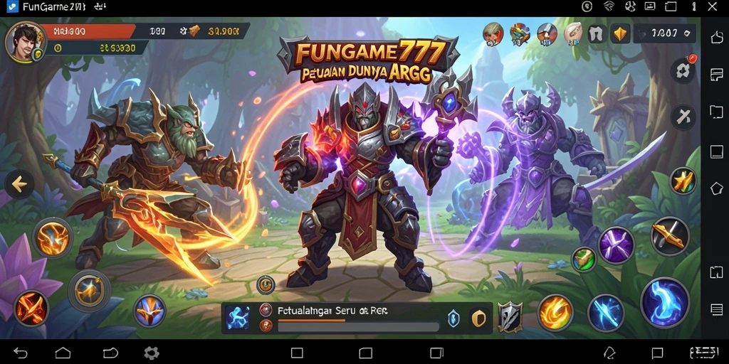 Tangkapan layar gameplay menampilkan pertempuran seru dan grafis yang menakjubkan.