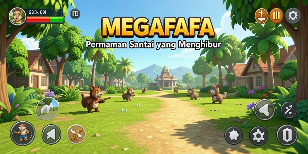 Tampilan gameplay MEGAFAFA yang menarik dan menyenangkan.