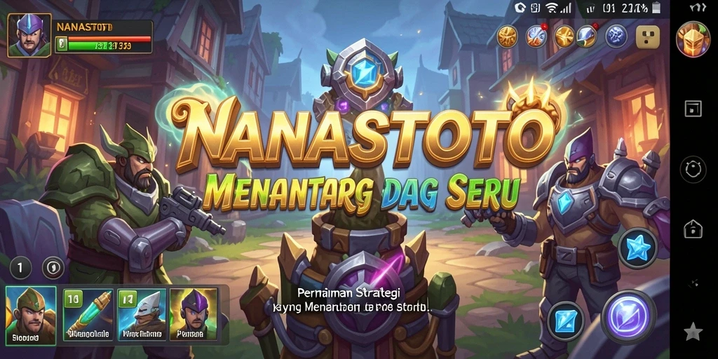 Screenshot NANASTOTO menampilkan strategi permainan yang mendebarkan dan karakter yang menarik.
