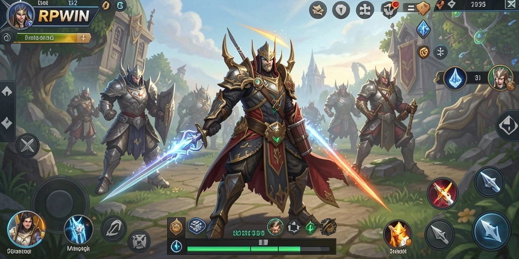 Tampilan gameplay RPWIN dengan aksi strategi yang mendebarkan.