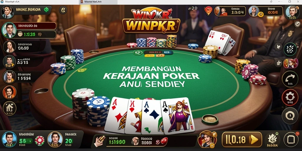 Tampilan screenshot gameplay WINPKR dengan elemen Tycoon yang menarik.